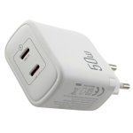 Зарядний блок живлення 2xType-C XO CE08 50 W 3 A білий
