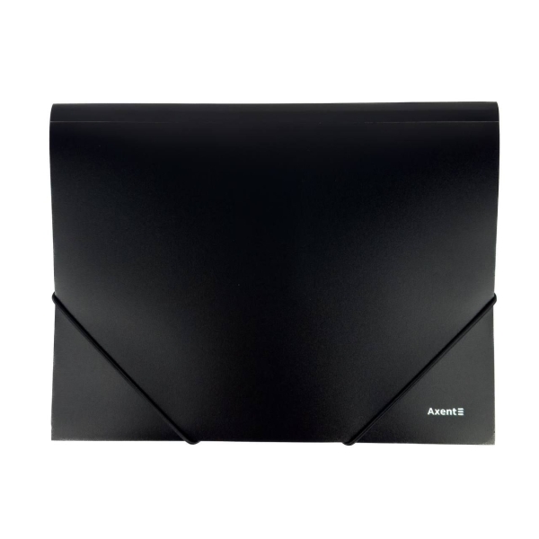 Папка-бокс на гумках А4 Axent 1508-01 пластик чорний