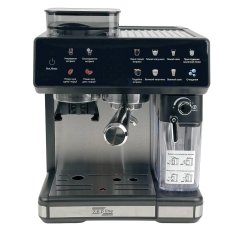 Кавомашина рожкова Zepline ZP-6807 з кавомолкою 1500 Вт 2.6 л чорний зі сріблястим