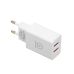 Зарядний блок живлення 2хUSB WUW-C155 15 W 5 V 3.1 А білий