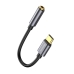 Перехідник Type-C M/3.5 мм AUX F 10 см Baseus L54 чорний зі сріблястим Перехідник Type-C M/3.5 мм AUX F 10 см Baseus L54 чорний зі сріблястим