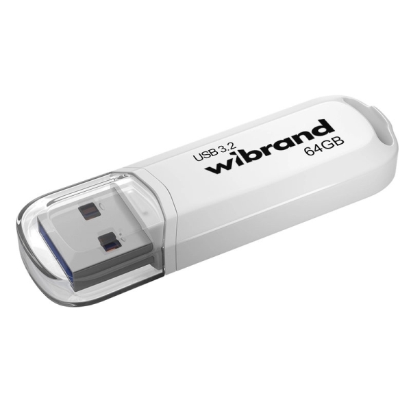 Флеш пам'ять USB 64 GB Wibrand Marten USB 3.2 Gen1 білий