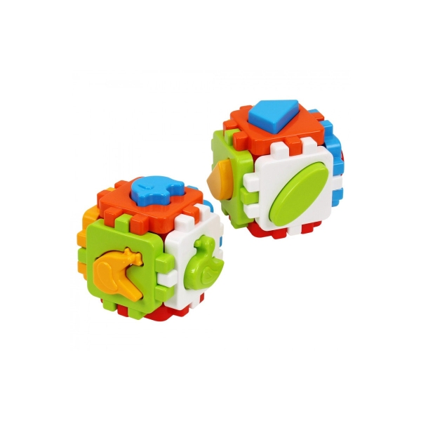 Ігровий набір сортер 2 шт Куб Technok Toys 1950 пластик 12 фігур різнобарвний