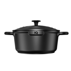 Каструля мармурове покриття IQ 2049-20 Be Simple з кришкою 2.4 л чорний