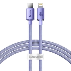 Кабель Type-C /Apple Lightning 1.2 м Baseus Crystal Shine 2.4 А фіолетовий
