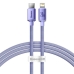 Кабель Type-C /Apple Lightning 1.2 м Baseus Crystal Shine 2.4 А фіолетовий