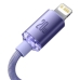 Кабель Type-C /Apple Lightning 1.2 м Baseus Crystal Shine 2.4 А фіолетовий