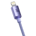 Кабель Type-C /Apple Lightning 1.2 м Baseus Crystal Shine 2.4 А фіолетовий