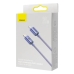 Кабель Type-C /Apple Lightning 1.2 м Baseus Crystal Shine 2.4 А фіолетовий