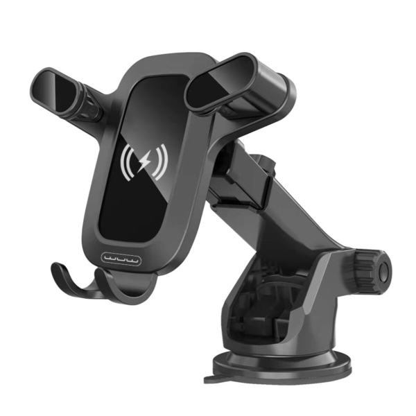 Тримач для гаджетів на торпеду WUW Z30 з бездротовою зарядкою пластик чорний