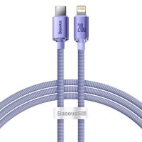Кабель Type-C /Apple Lightning 1.2 м Baseus Crystal Shine 2.4 А фіолетовий