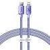 Кабель Type-C /Apple Lightning 1.2 м Baseus Crystal Shine 2.4 А фіолетовий