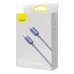 Кабель Type-C /Apple Lightning 1.2 м Baseus Crystal Shine 2.4 А фіолетовий