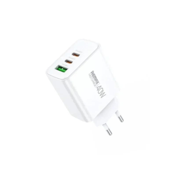 Мережевий зарядний пристрій REMAX Kiddy Series 40W 1A+2C Fast Charger RP-U123 EU-White new