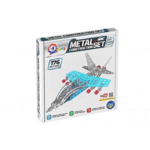 Конструктор металевий Technok Toys 4937 Винищувач 176 деталей