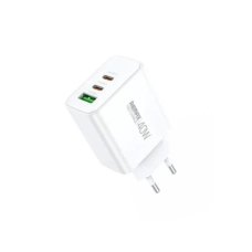 Мережевий зарядний пристрій REMAX Kiddy Series 40W 1A+2C Fast Charger RP-U123 EU-White new