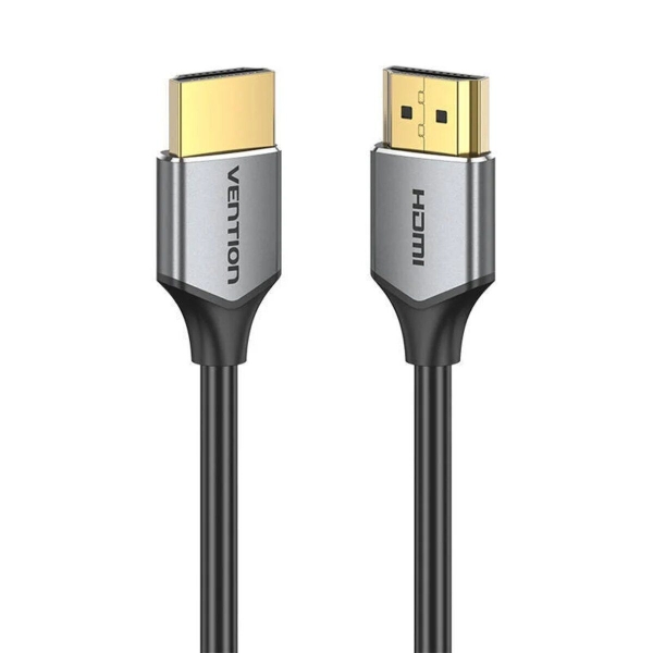 Кабель HDMI/HDMI 2 м Vention ALEHH Ultra Thin HD v2.0 чорний з сірим