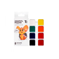 Фарби акварельні медові 8 кольорів Гамма UA 7C10801