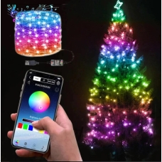 / Світлодіодна гірлянда-нитка для ялинки Smart 100 LED Euro Led RGB 10 м