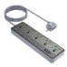 Мережевий фільтр-подовжувач 5 розеток BOROFONE BAC4A Lord 3хUSB/Type C 10 А 1.5 м чорний з сірим