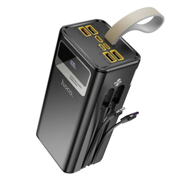 Універсальна мобільна батарея 40000 mAh Hoco DB58A Plentiful 22.5 W повербанк з дисплеєм чорний