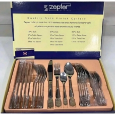 / Набір посуду на 6 персон Zepter ZP1001, 24 предмети з нержавіючої сталі, сріблястий