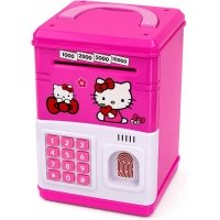 Скарбничка-сейф Hello Kitty 999-50 19 х 13 см електронна з кодовим замком та відбитком пальця рожевий