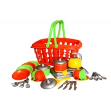 Дитячий ігровий набір 26в1 Кухня Technok Toys Галинка-10 з кошиком