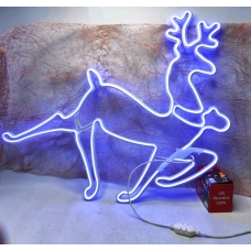 / Світлодіодна гірлянда-фігура "Олень" білий дріт 70 см х 56 см Magic Lights неонова синій