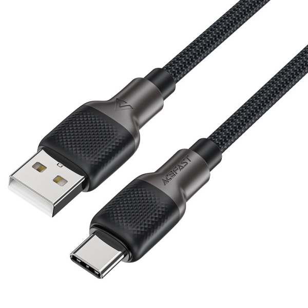 Кабель USB/Type-C 1.2 м ACEFAST С10-04 3 А чорний