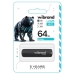 Флеш пам'ять USB 64 GВ Wibrand Grizzly USB 2.0 чорний Флеш пам'ять USB 64 GВ Wibrand Grizzly USB 2.0 чорний