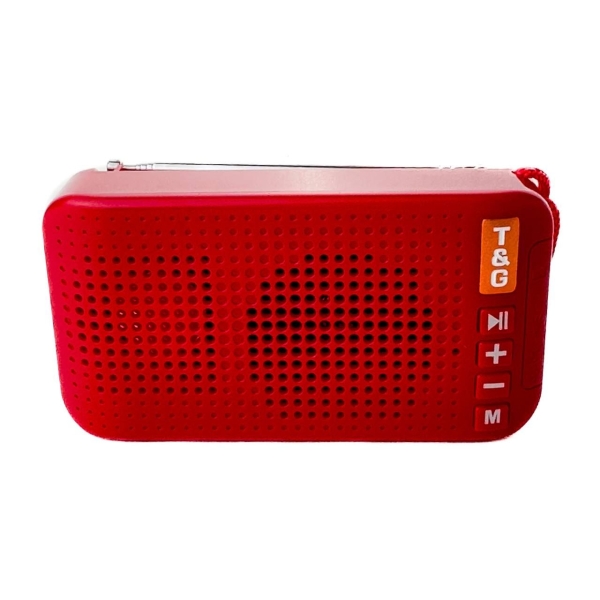 Колонка портативна з сонячною панеллю T&G TG184 Bluetooth FM червоний