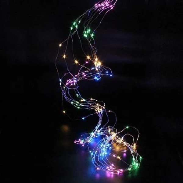 / Світлодіодна гірлянда-нитка кінський хвіст мідний дріт 200 LED Magic Lights 2 м мульти