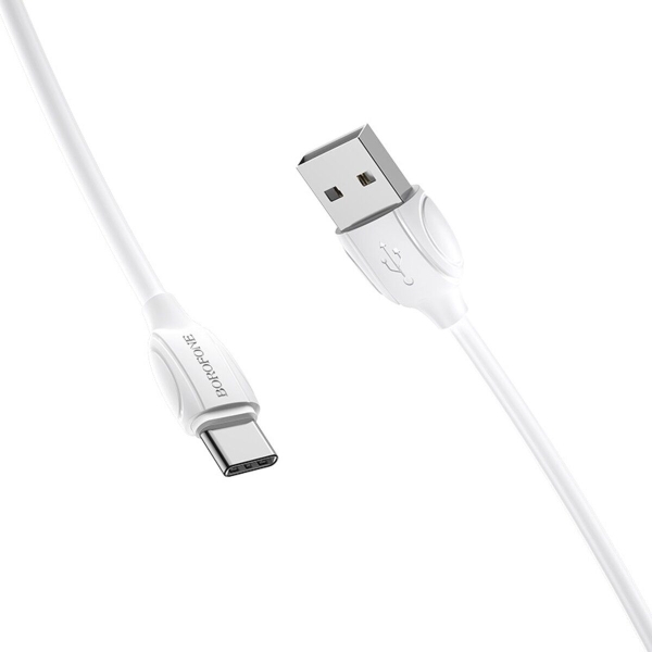 Кабель USB/Type-C 1 м BOROFONE BX19 3 A білий Кабель USB/Type-C 1 м BOROFONE BX19 3 A білий