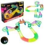 Іграшковий набір Автомобільний трек 888-132 зі світловими ефектами 74 деталі різнобарвний