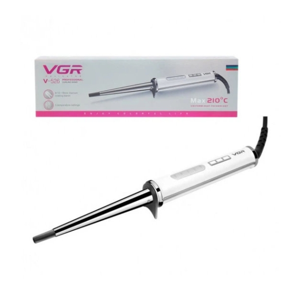 Плойка конусна VGR V-526 керамічне покриття 25 Вт білий