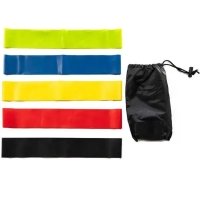 Гумові стрічки для фітнесу набір 5 штук Fitness Loop Bands різнобарвний