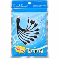 Універсальний зарядний кабель перехідник RT-683 USB 10в1 Rexant new