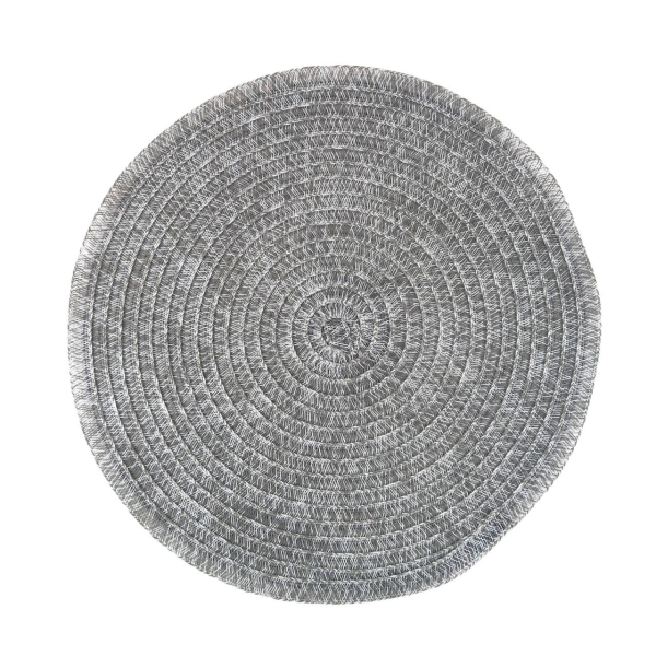 Килимок сервірувальний Empire EM4224 Рон круглий 38 см сірий