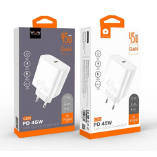 Мережевий зарядний пристрій WUW-C202 PD45W GaN Eu Smart Charger new