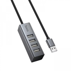 USB-хаб зовнішній 4 порти HOCO HB1A 1 м сірий