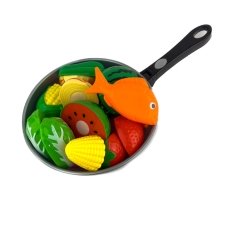 Дитячий ігровий набір 10в1 Продукти на липучках 7013C зі сковорідкою