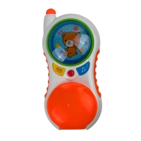 Інтерактивна іграшка телефон CY1013-4C зі звуковими та світловими ефектами 16 см білий з помаранчевим