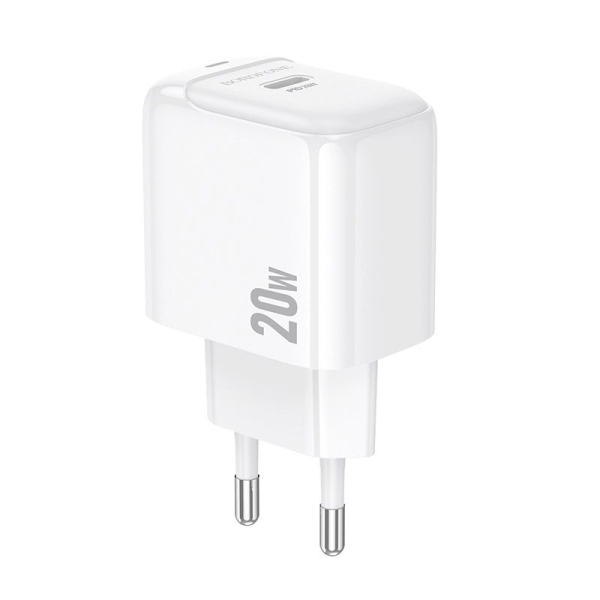 Мережевий зарядний пристрій BOROFONE BAS43A Potential single-port PD20W charger(EU) White new