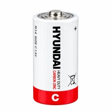 Батарейка циліндрична (бочонок) С Hyundai R14 сольова