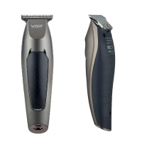 Бездротова машинка для стрижки волосся VGR V-030 USB 5 насадок сріблястий