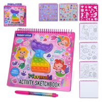 Набір для дитячої творчості Розмальовка Sketchbook Mermaid B230723 різнобарвний