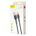 Кабель USB/Type-C 3 м Baseus Cafule 2 А чорний з червоним
