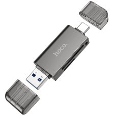 Кардрідер HOCO HB39 USB/Type-C 3.0 high-speed card reader Metal Gray new