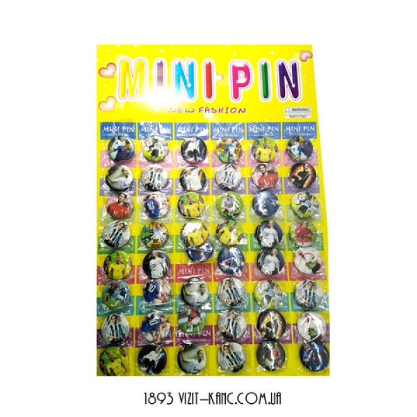 Значок Футбол 3 см мікс